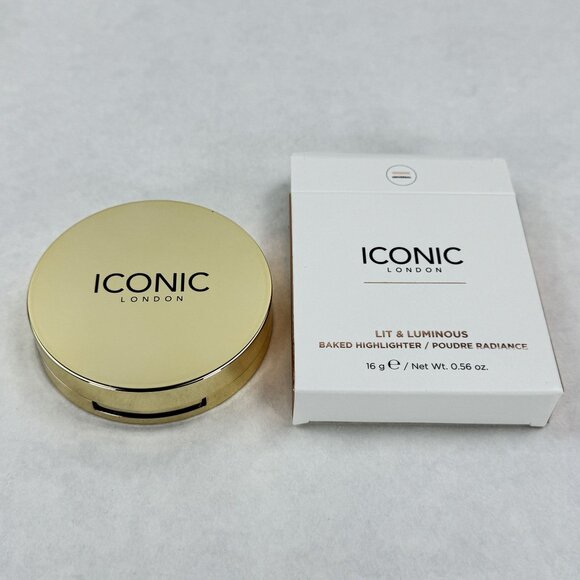Iconic London Lit & Luminous Baked Highlighter Universal Vegan Full Size 16g NEW - Picture 1 of 6